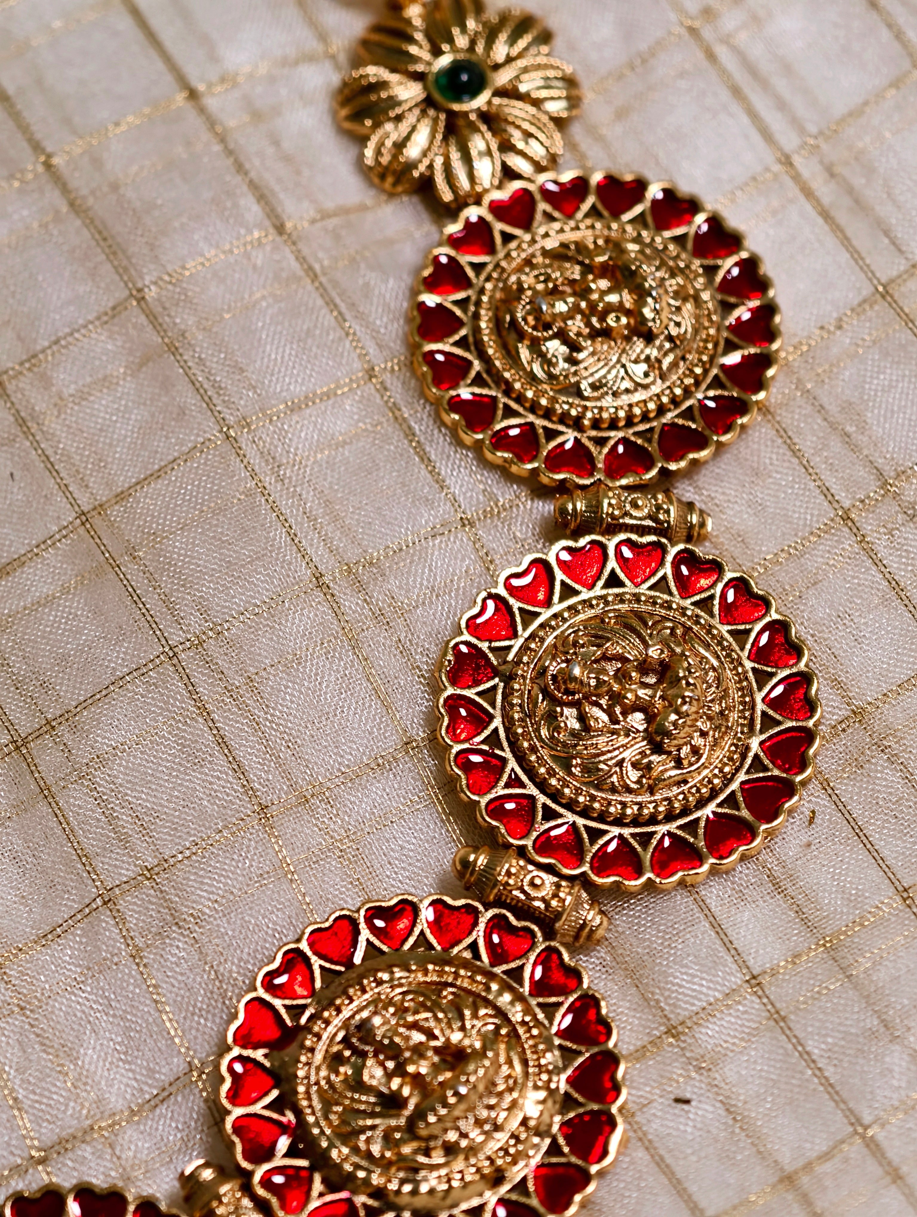 Temple jewellery necklace set | GJNS038