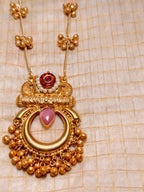 Long necklace with ghunghroo finish| GJNK001