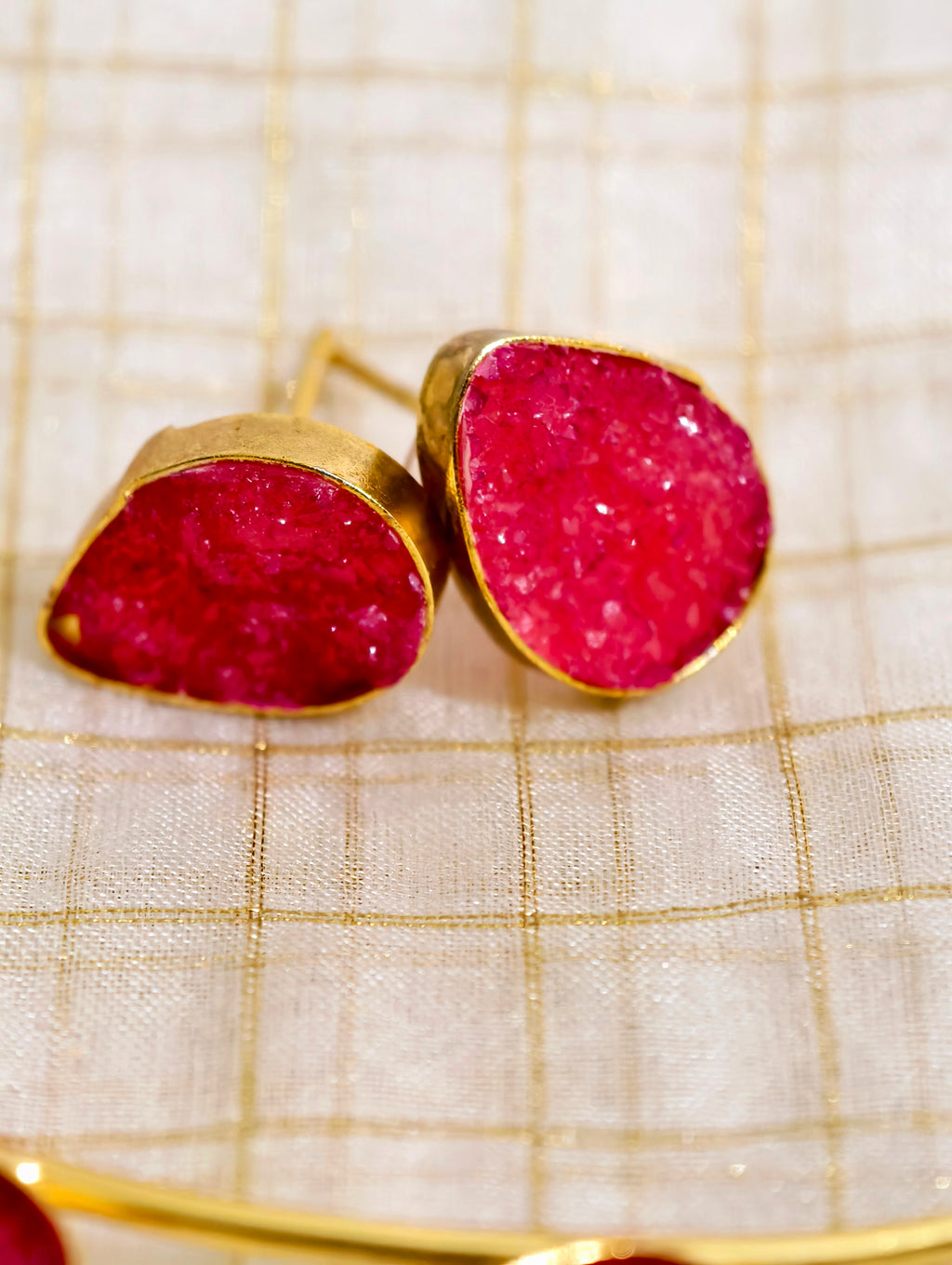 Leaf shape artificial stone necklace set| GJNS035