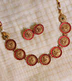 Temple jewellery necklace set | GJNS038